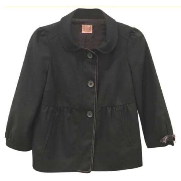Juicy Couture Jackets & Blazers - Juicy Couture Black Wool Quarter Sleeve Blazer